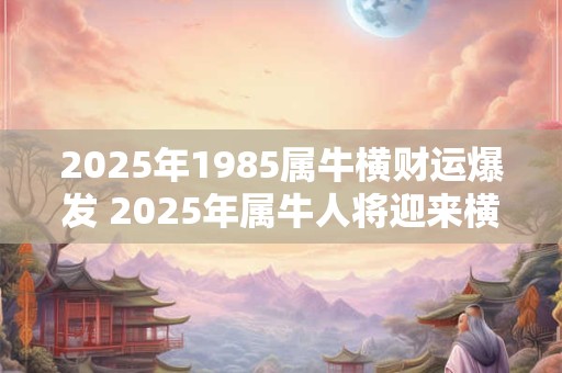 2025年1985属牛横财运爆发 2025年属牛人将迎来横财运