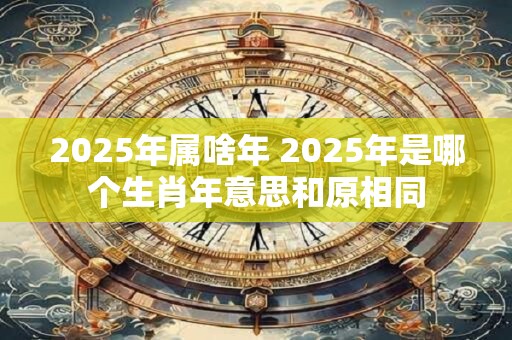 2025年属啥年 2025年是哪个生肖年意思和原相同