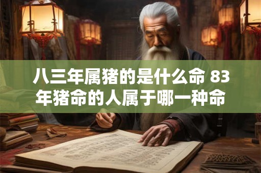 八三年属猪的是什么命 83年猪命的人属于哪一种命