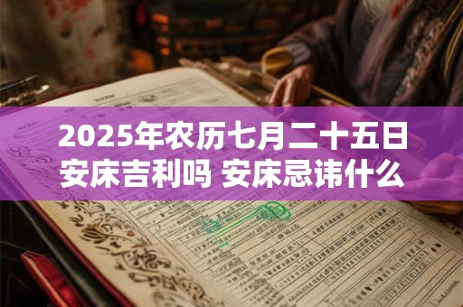 2026年农历七月二十五日安床吉利吗 安床忌讳什么
