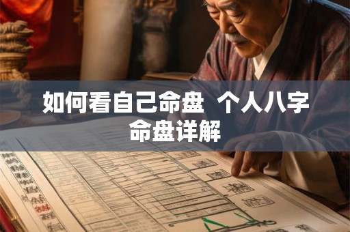 如何看自己命盘  个人八字命盘详解