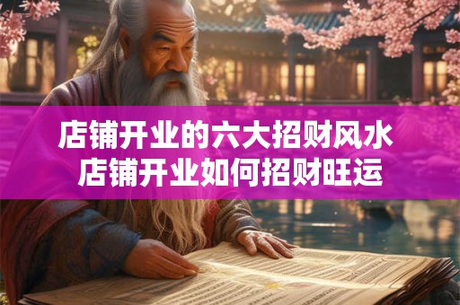 店铺开业的六大招财风水 店铺开业如何招财旺运