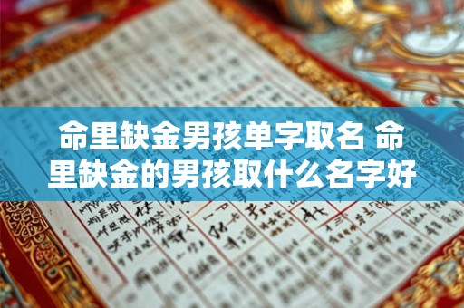 命里缺金男孩单字取名 命里缺金的男孩取什么名字好猪年