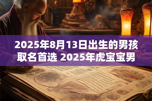 2025年8月13日出生的男孩取名首选 2025年虎宝宝男孩起名注意事项