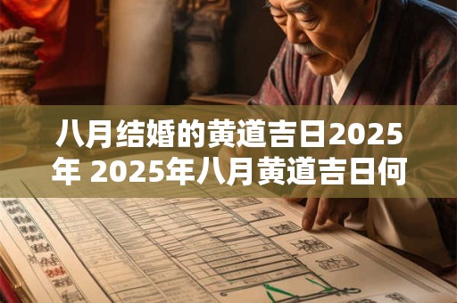 八月结婚的黄道吉日2025年 2025年八月黄道吉日何时