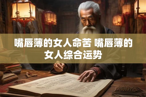 嘴唇薄的女人命苦 嘴唇薄的女人综合运势