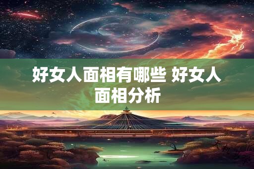 好女人面相有哪些 好女人面相分析