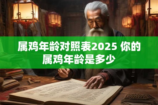 属鸡年龄对照表2025 你的属鸡年龄是多少