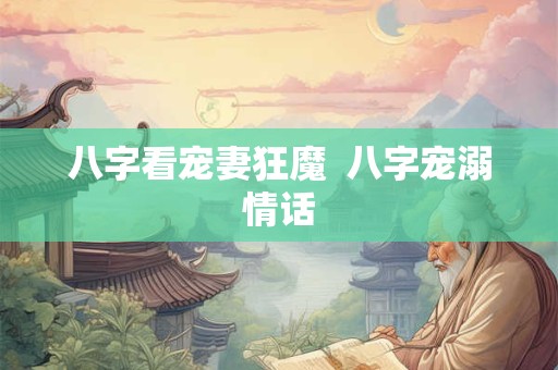 八字看宠妻狂魔  八字宠溺情话