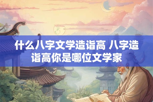 什么八字文学造诣高 八字造诣高你是哪位文学家