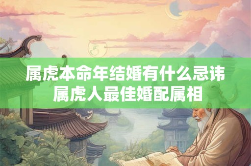 属虎本命年结婚有什么忌讳 属虎人最佳婚配属相