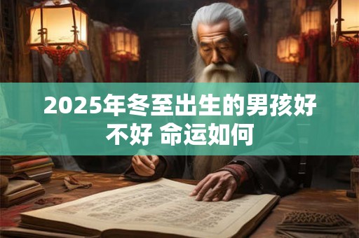 2026年冬至出生的男孩好不好 命运如何