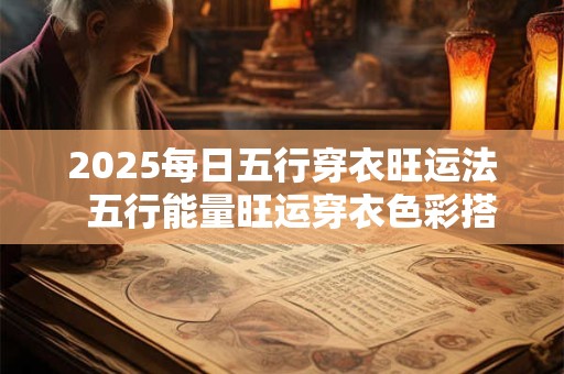 2025每日五行穿衣旺运法  五行能量旺运穿衣色彩搭配