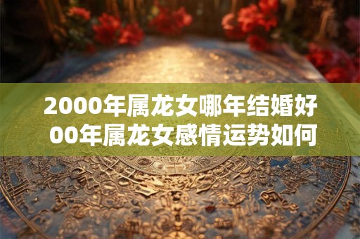2000年属龙女哪年结婚好 00年属龙女感情运势如何