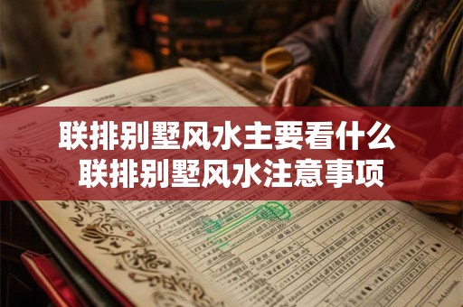 联排别墅风水主要看什么 联排别墅风水注意事项