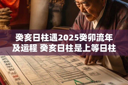 癸亥日柱遇2025癸卯流年及运程 癸亥日柱是上等日柱吗