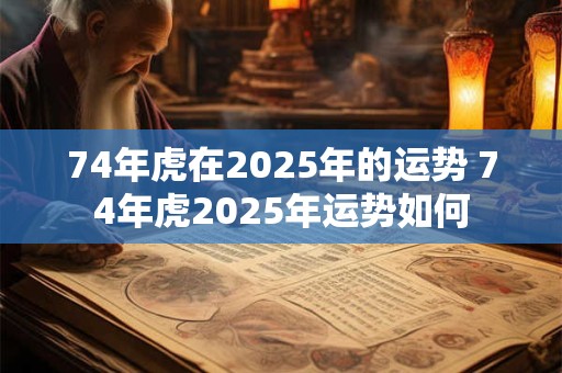 74年虎在2025年的运势 74年虎2025年运势如何