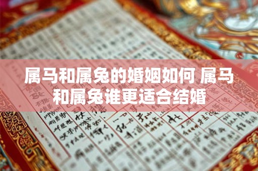属马和属兔的婚姻如何 属马和属兔谁更适合结婚
