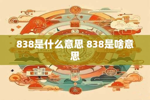 838是什么意思 838是啥意思
