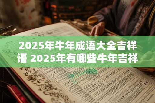 2025年牛年成语大全吉祥语 2025年有哪些牛年吉祥语