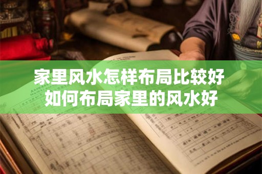 家里风水怎样布局比较好 如何布局家里的风水好