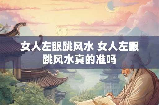 女人左眼跳风水 女人左眼跳风水真的准吗