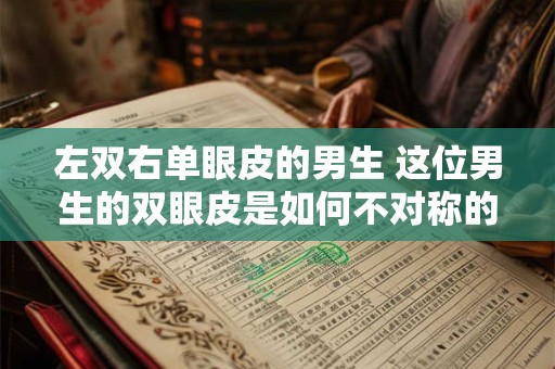 左双右单眼皮的男生 这位男生的双眼皮是如何不对称的