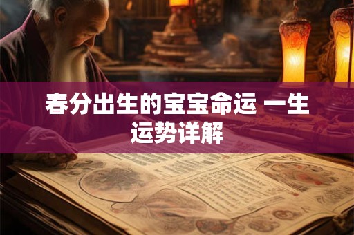 春分出生的宝宝命运 一生运势详解
