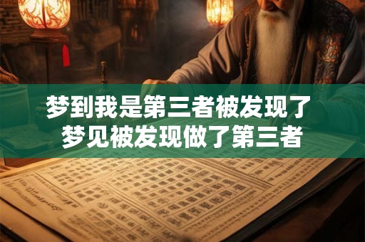 梦到我是第三者被发现了 梦见被发现做了第三者