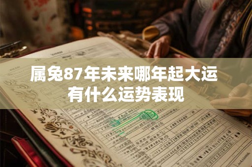 属兔87年未来哪年起大运 有什么运势表现