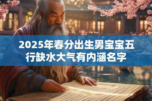 2026年春分出生男宝宝五行缺水大气有内涵名字 2026年春分出生男宝宝五行缺水大气有内涵名字