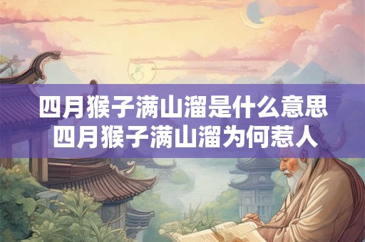 四月猴子满山溜是什么意思 四月猴子满山溜为何惹人遐思