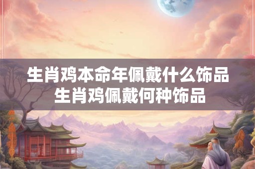生肖鸡本命年佩戴什么饰品 生肖鸡佩戴何种饰品