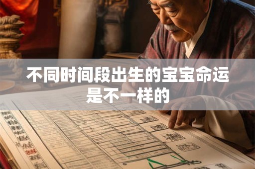 不同时间段出生的宝宝命运是不一样的