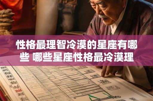 性格最理智冷漠的星座有哪些 哪些星座性格最冷漠理智