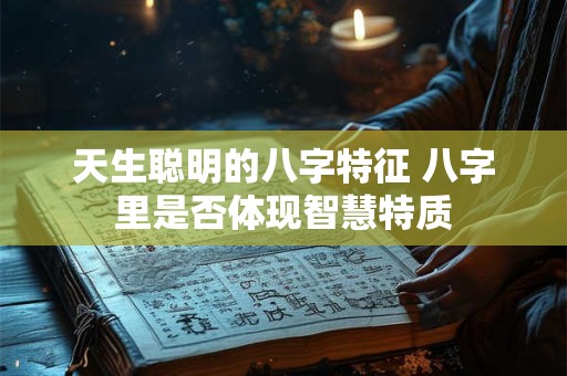 天生聪明的八字特征 八字里是否体现智慧特质