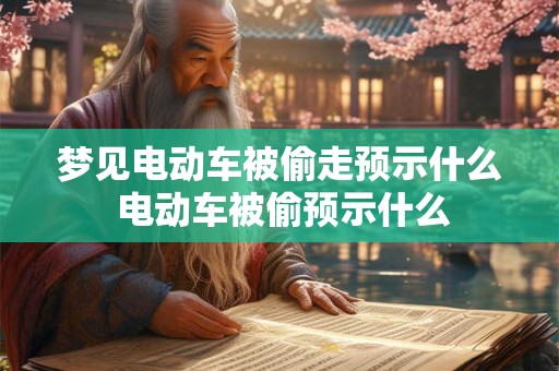 梦见电动车被偷走预示什么 电动车被偷预示什么