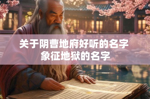关于阴曹地府好听的名字 象征地狱的名字