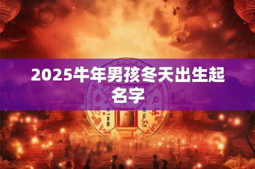 2026牛年男孩冬天出生起名字