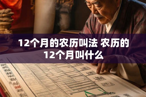 12个月的农历叫法 农历的12个月叫什么