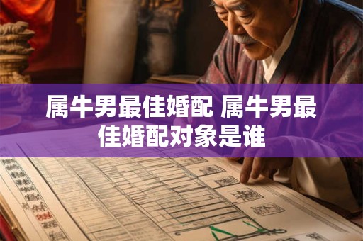 属牛男最佳婚配 属牛男最佳婚配对象是谁