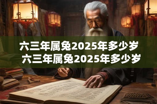 六三年属兔2025年多少岁  六三年属兔2025年多少岁