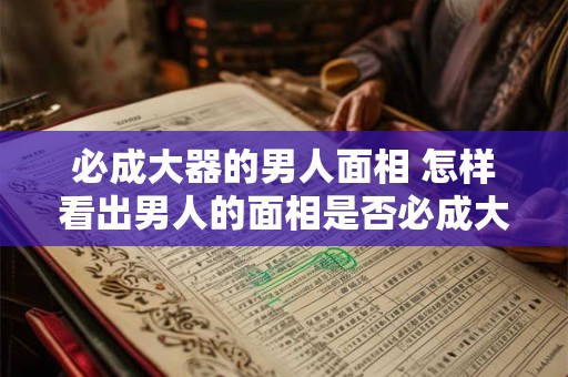 必成大器的男人面相 怎样看出男人的面相是否必成大器