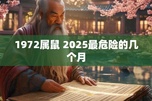 1972属鼠 2025最危险的几个月