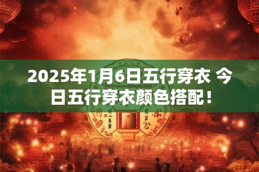 2025年1月6日五行穿衣 今日五行穿衣颜色搭配！