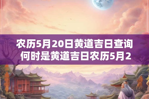 农历5月20日黄道吉日查询 何时是黄道吉日农历5月20日