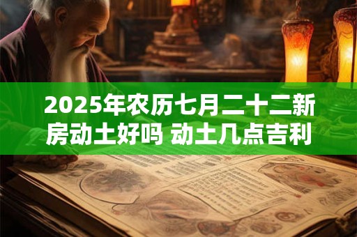 2025年农历七月二十二新房动土好吗 动土几点吉利