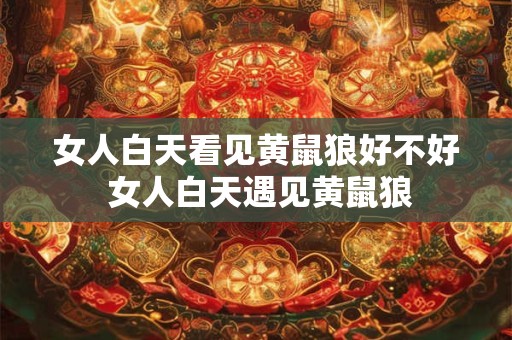 女人白天看见黄鼠狼好不好 女人白天遇见黄鼠狼