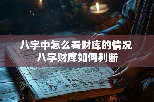 八字中怎么看财库的情况 八字财库如何判断