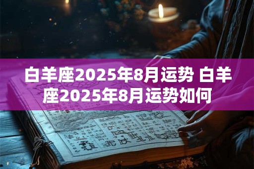 白羊座2025年8月运势 白羊座2025年8月运势如何